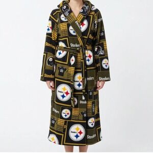 Snuggie Pittsburgh Steelers Black Fleece Football NFL One Size Wearable Blanket